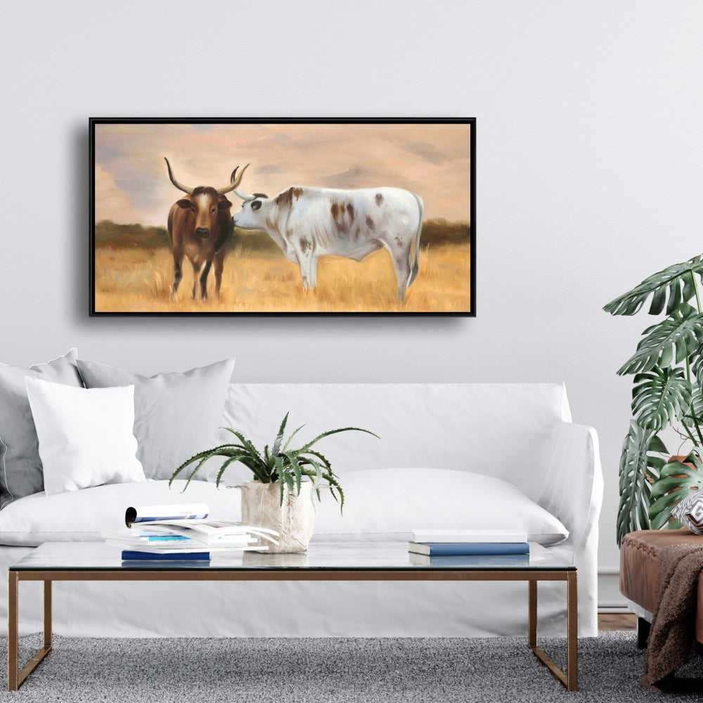 Nguni Herd, Fine Art Gallery Wrapped Canvas 16x48