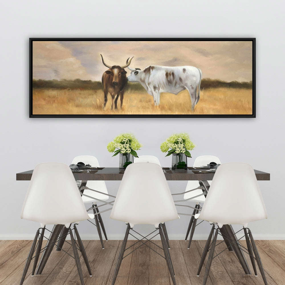 Nguni Herd, Fine Art Gallery Wrapped Canvas 16x48