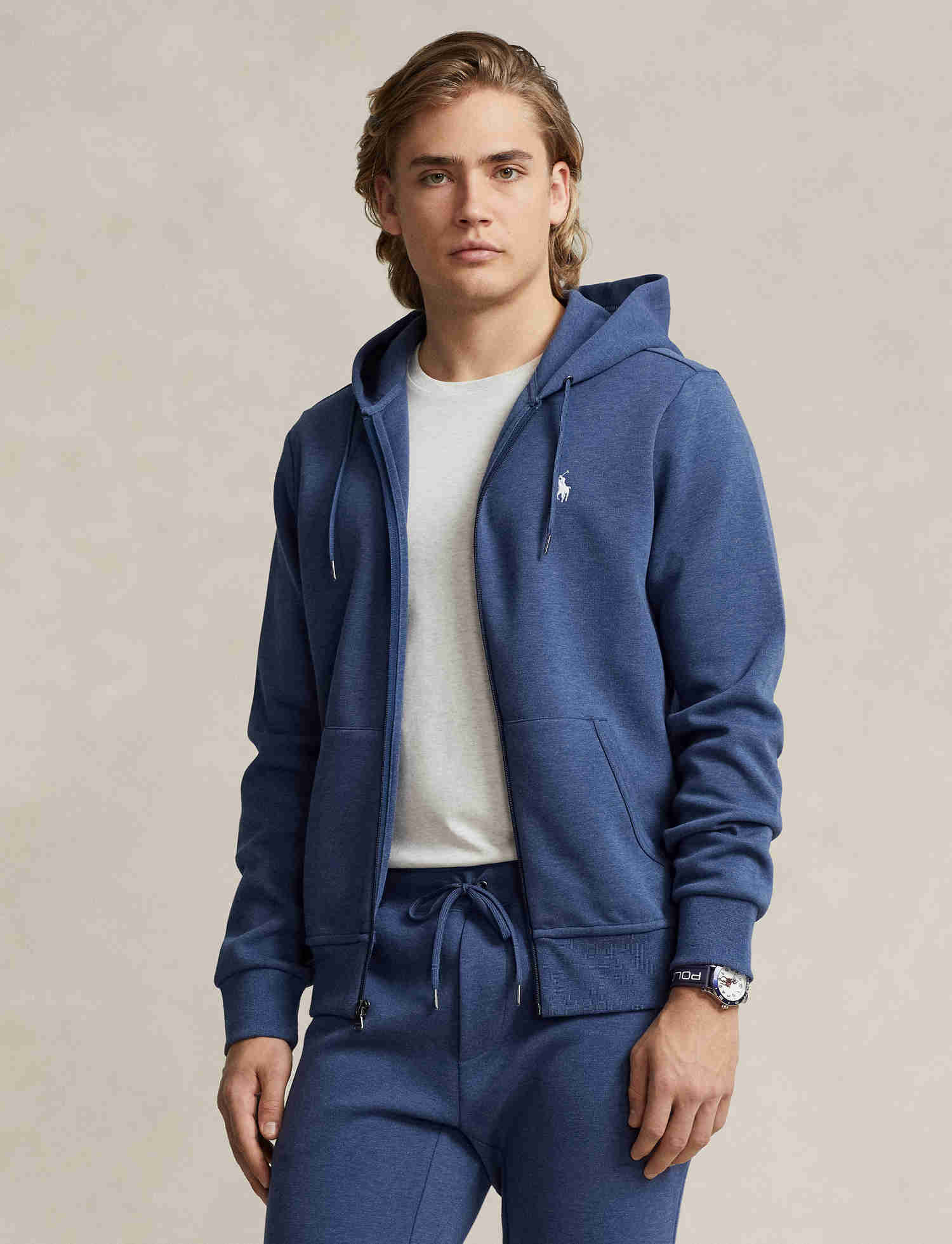 Polo Ralph Lauren Mens Hoodie - Double Knit Full Zip Hoodie