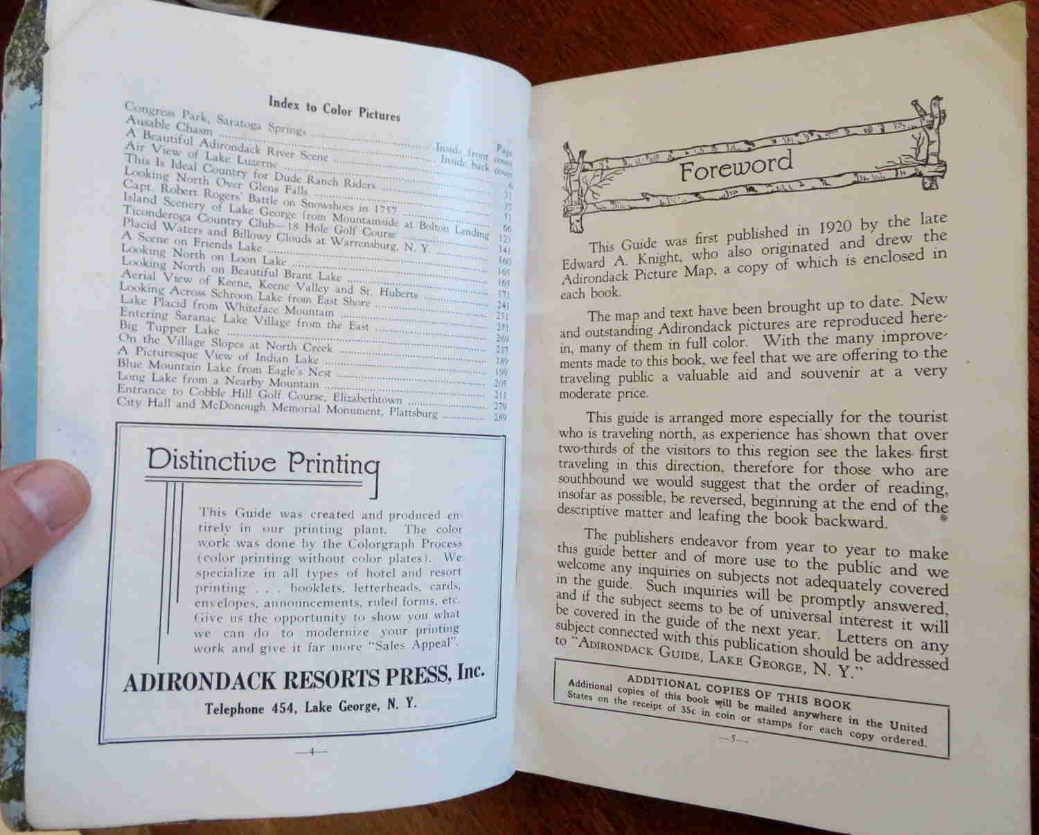 Adirondack Guide New York 1947 Illustrated Travel Guide Local History Book