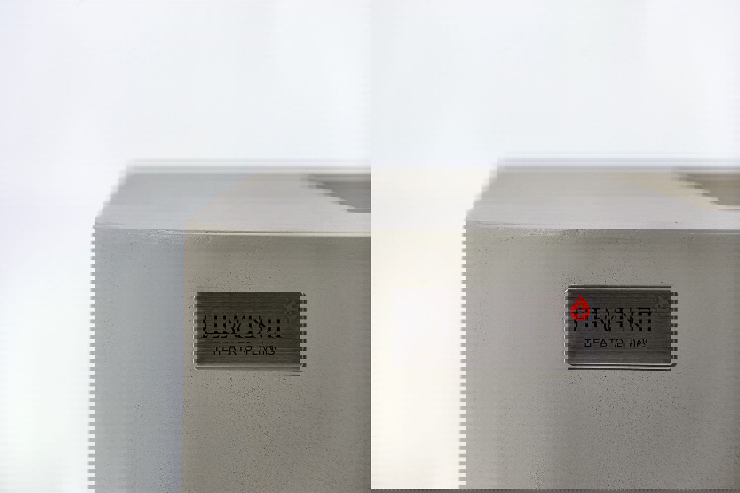 Lucerne Modern Smooth Concrete Square Fire Pit Table