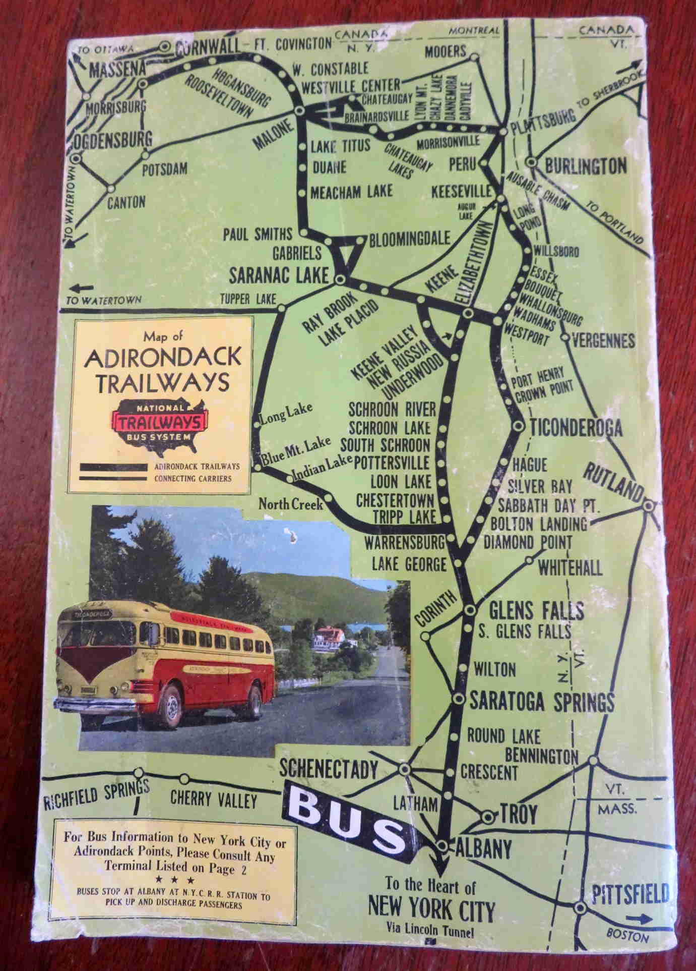 Adirondack Guide New York 1947 Illustrated Travel Guide Local History Book