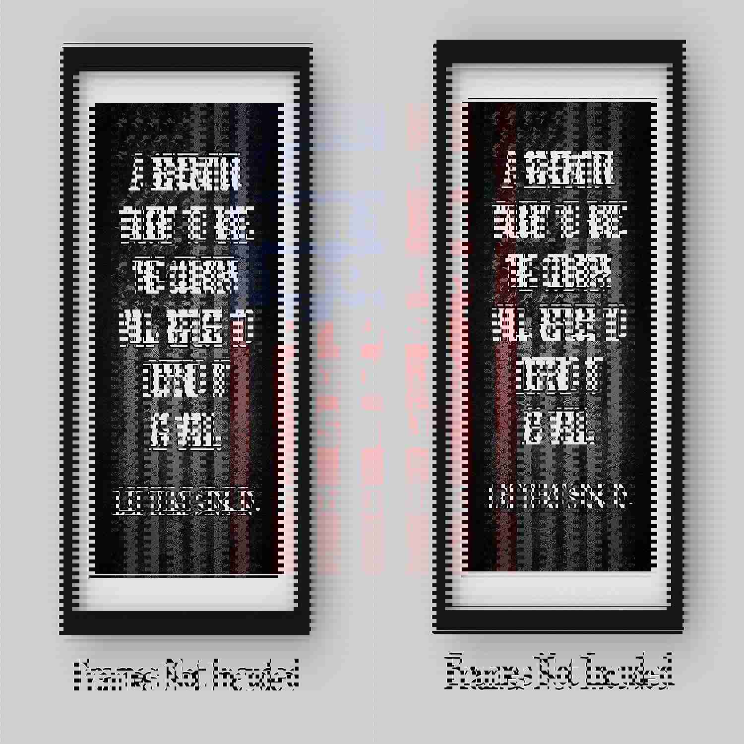 Patriotic American Flag Art - 8x10 Political Liberty & Freedom Wall Print