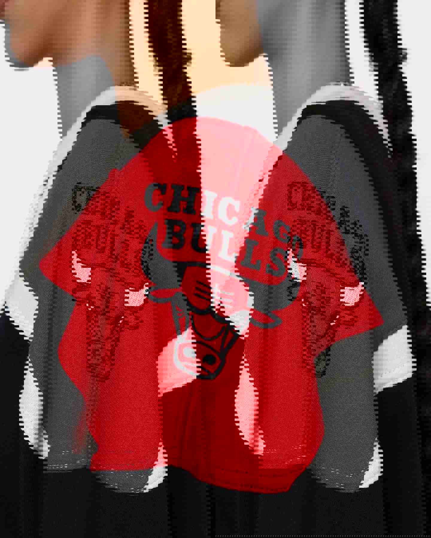 47 Brand Chicago Bulls Superior Lacer Hoodie Jet Black/Red