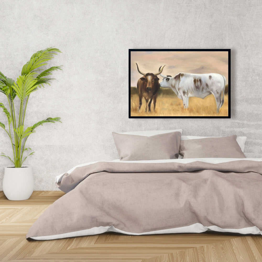 Nguni Herd, Fine Art Gallery Wrapped Canvas 16x48