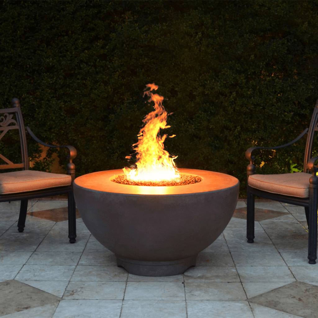 The Outdoor Plus - Sienna GFRC Concrete Round Liquid Propane Fire Pit 37