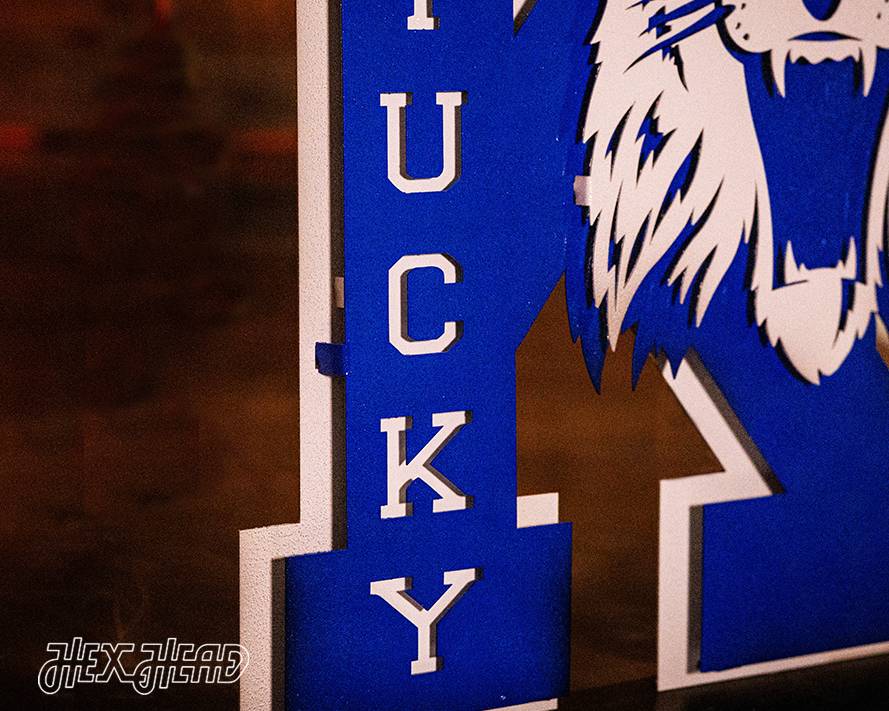 Kentucky Wildcats OUT of the VAULT, Vintage 70s Power K 3D Metal Wall Art