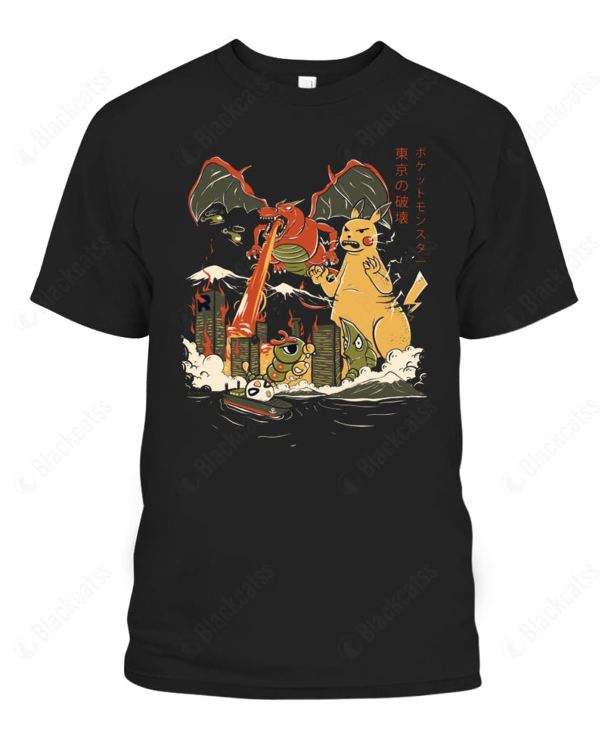 PKM Kaiju Out Of Control II Custom Graphic T-Shirt