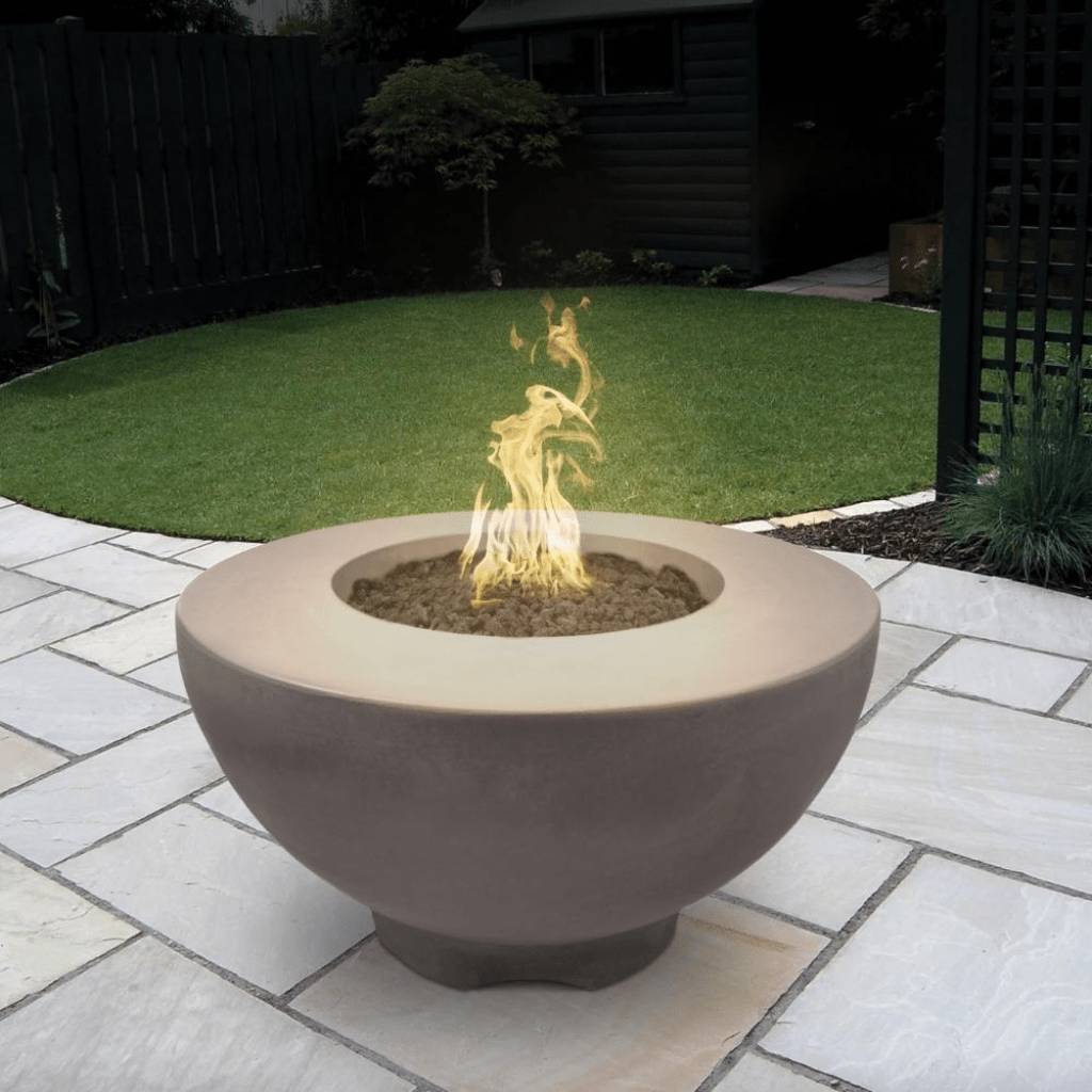 The Outdoor Plus - Sienna GFRC Concrete Round Liquid Propane Fire Pit 37