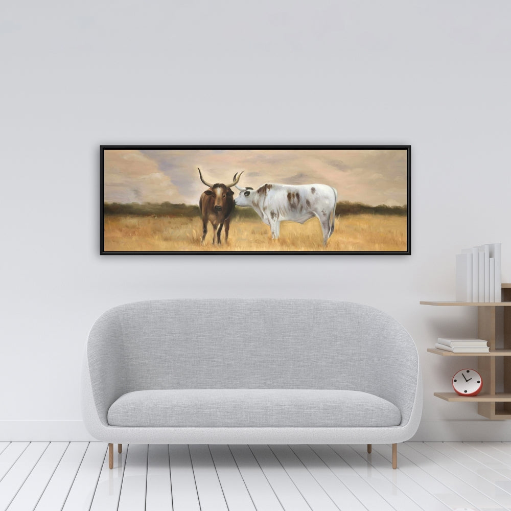 Nguni Herd, Fine Art Gallery Wrapped Canvas 16x48
