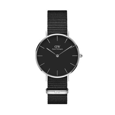 Classic Cornwall Watch - Silver with Black Dial (28mm/32mm/36mm/40mm)