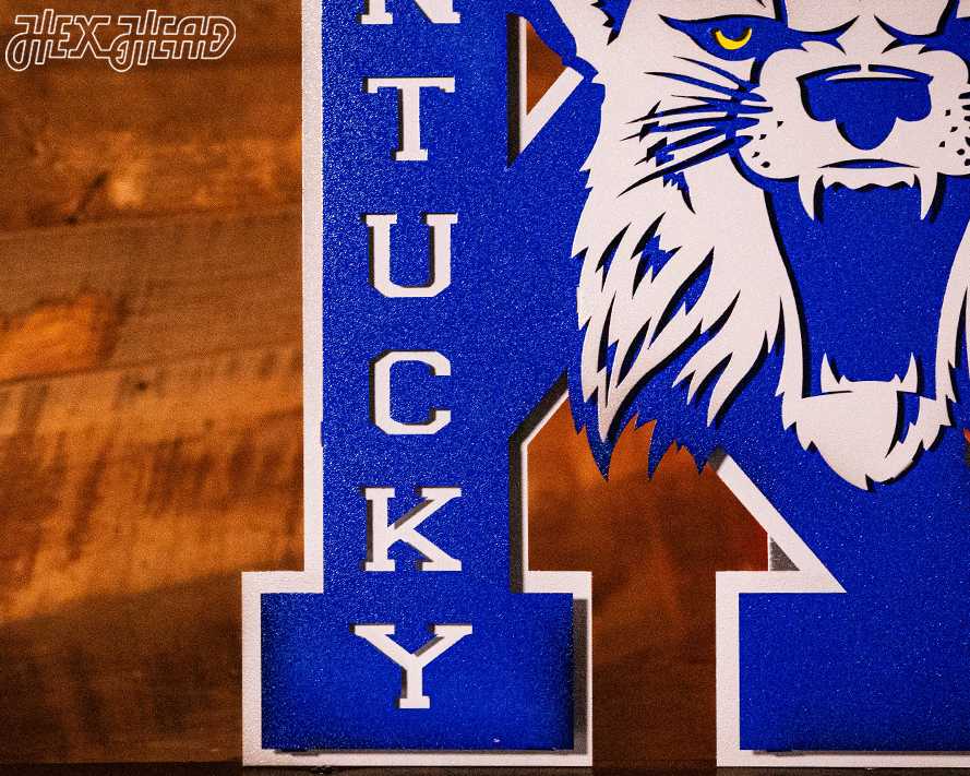 Kentucky Wildcats OUT of the VAULT, Vintage 70s Power K 3D Metal Wall Art