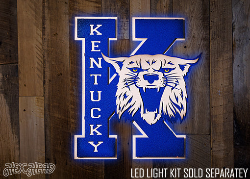 Kentucky Wildcats OUT of the VAULT, Vintage 70s Power K 3D Metal Wall Art