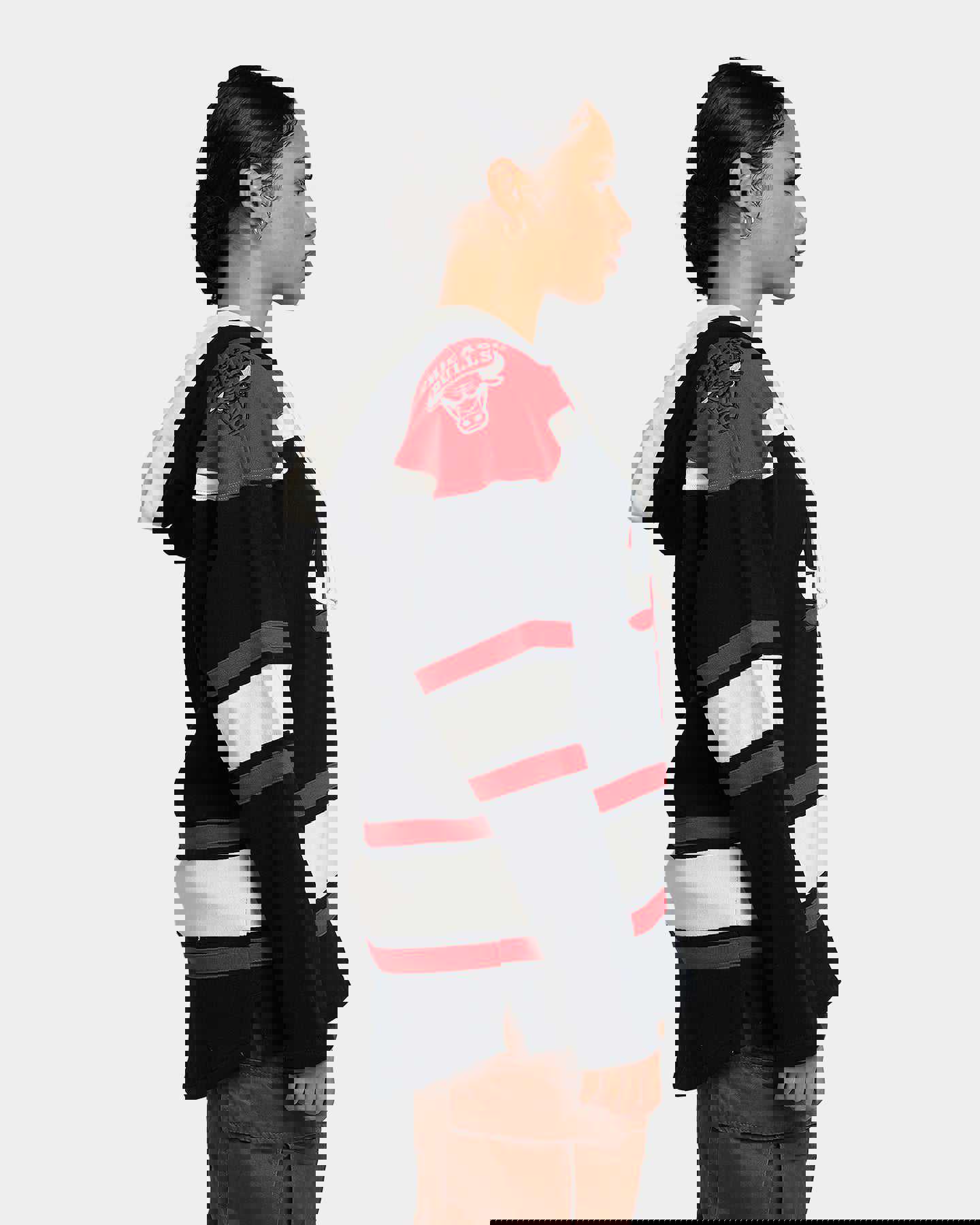 47 Brand Chicago Bulls Superior Lacer Hoodie Jet Black/Red