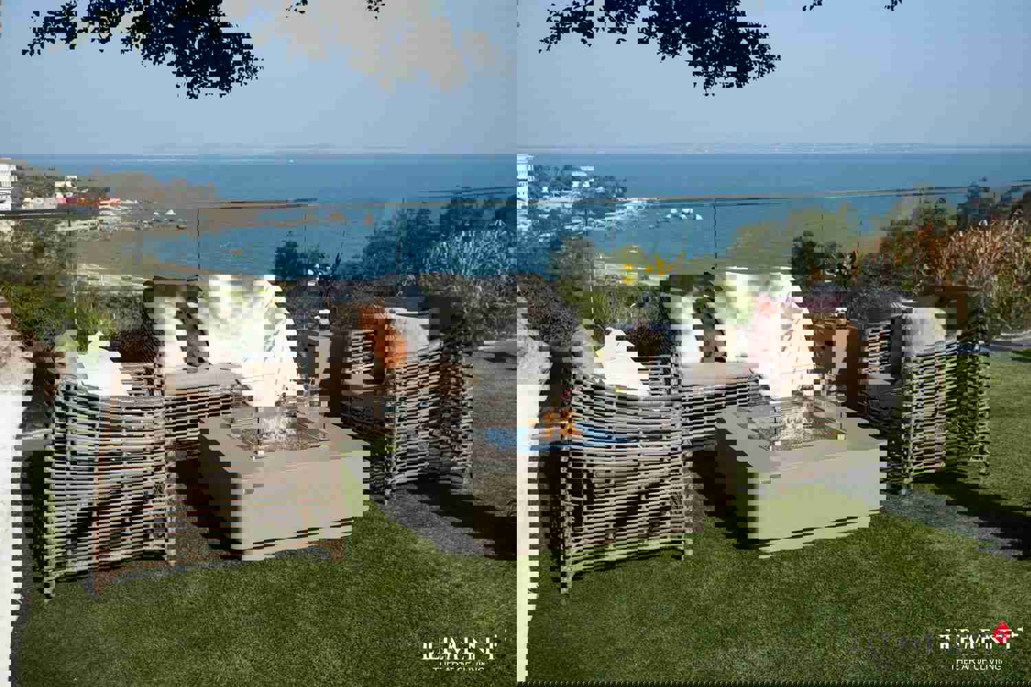 Lucerne Modern Smooth Concrete Square Fire Pit Table