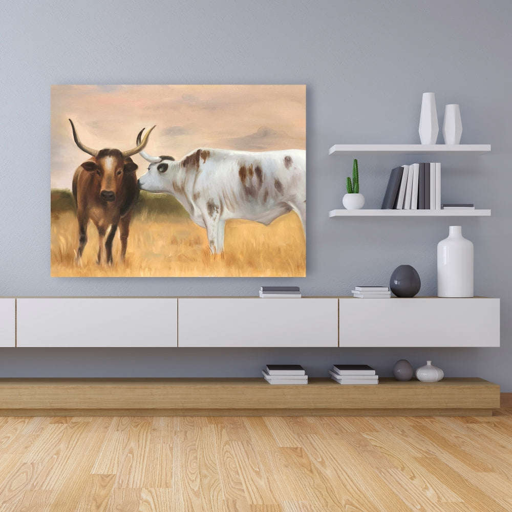 Nguni Herd, Fine Art Gallery Wrapped Canvas 16x48