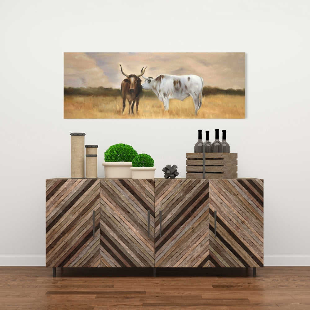 Nguni Herd, Fine Art Gallery Wrapped Canvas 16x48
