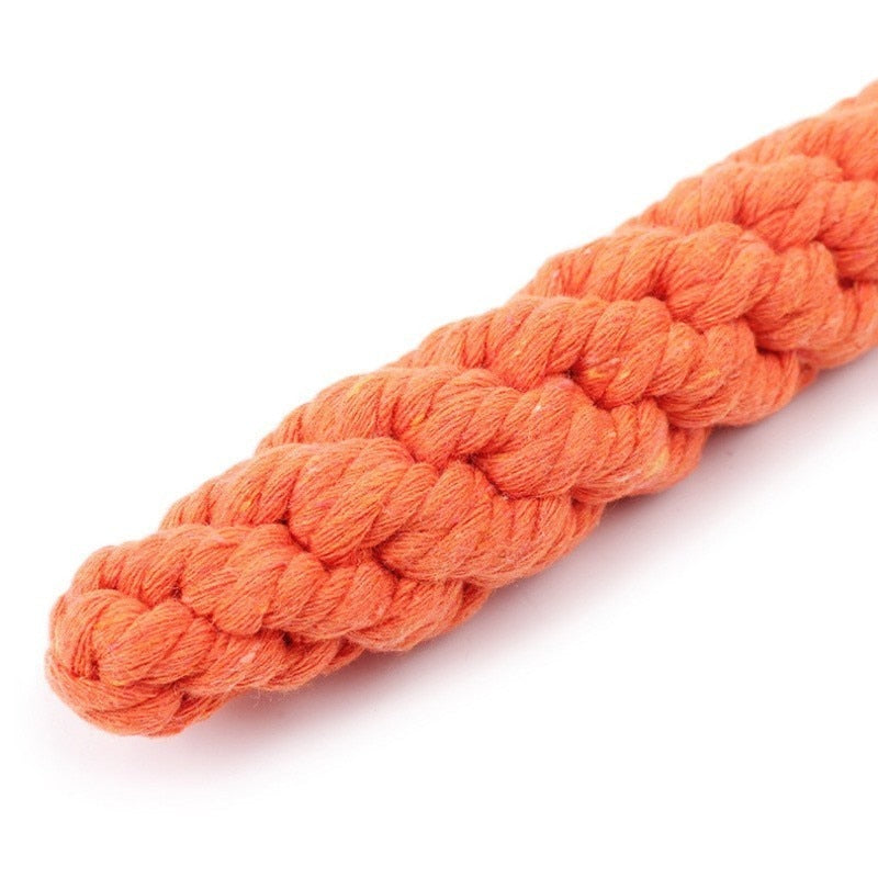 1PC 22cm High Quality Carrot-Shaped Rope Dog Chew Toy for Teeth Cleaning and Outdoor Fun