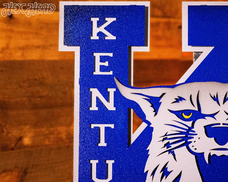 Kentucky Wildcats OUT of the VAULT, Vintage 70s Power K 3D Metal Wall Art