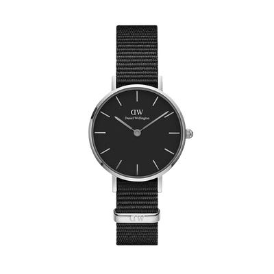 Classic Cornwall Watch - Silver with Black Dial (28mm/32mm/36mm/40mm)