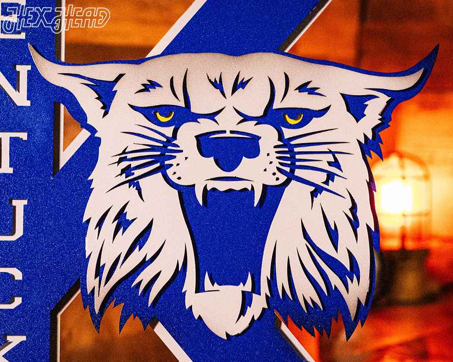 Kentucky Wildcats OUT of the VAULT, Vintage 70s Power K 3D Metal Wall Art