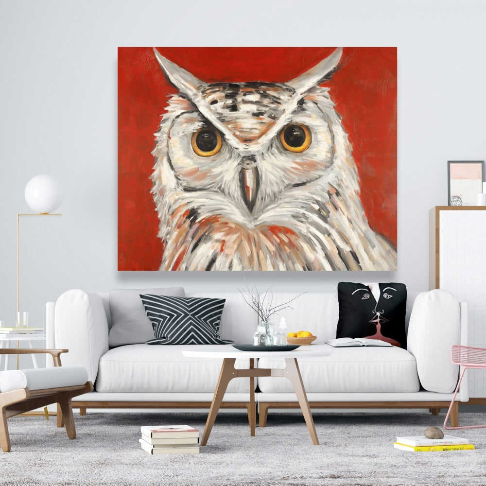 Colorful Eagle Owl Fine Art Gallery Wrapped Canvas 24x36