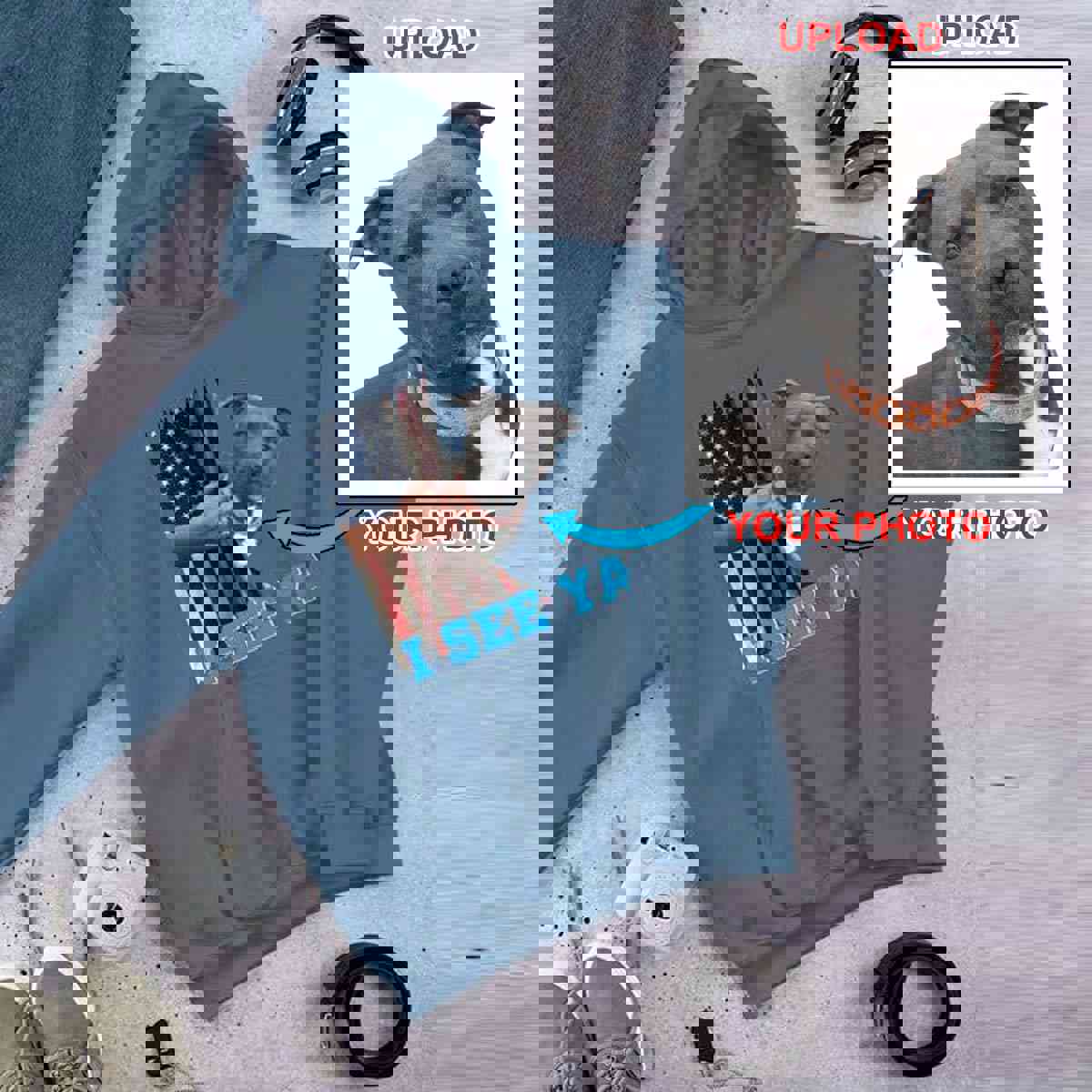 Custom Hoodie with Your Dog's Photo - Personalized Pet Apparel