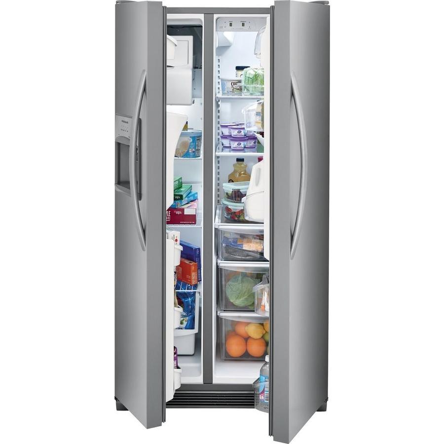 Frigidaire 22-cu ft Side-by-Side Refrigerator with Ice Maker (EasyCare Stainless Steel)