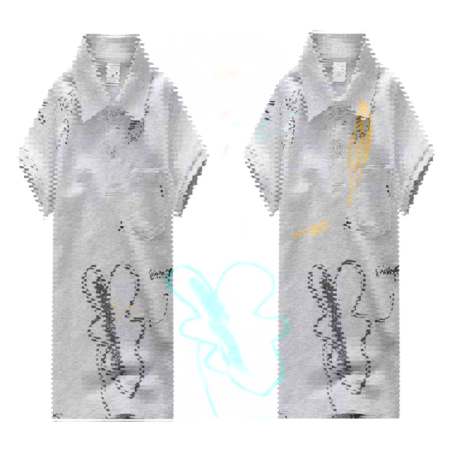 Chumhey 1-6T High Quality Summer Cotton Baby Shirts - Cartoon Boat Kids Short Sleeve Tops