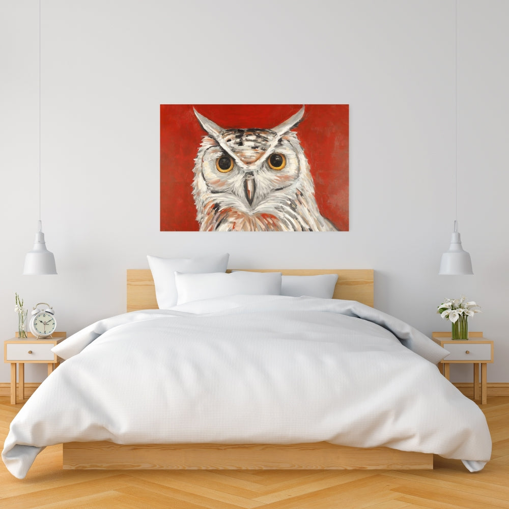 Colorful Eagle Owl Fine Art Gallery Wrapped Canvas 24x36