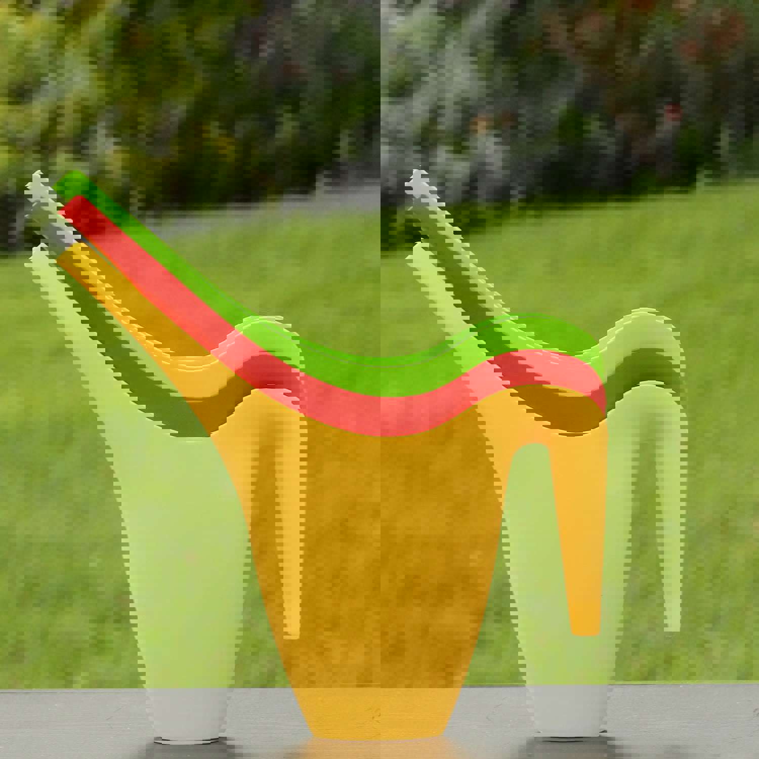 Ashman Set of 3 Watering Cans - 2L Capacity, Indoor & Outdoor Use (Red, Green, Yellow)