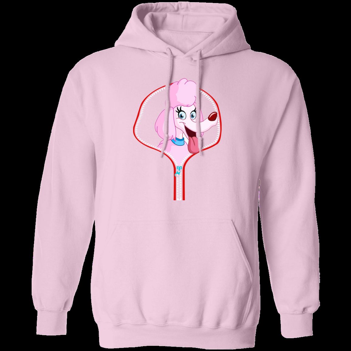 POMERANIAN ZIP-DOWN LADIES Pullover Hoodie - 8 oz Cotton/Poly Blend
