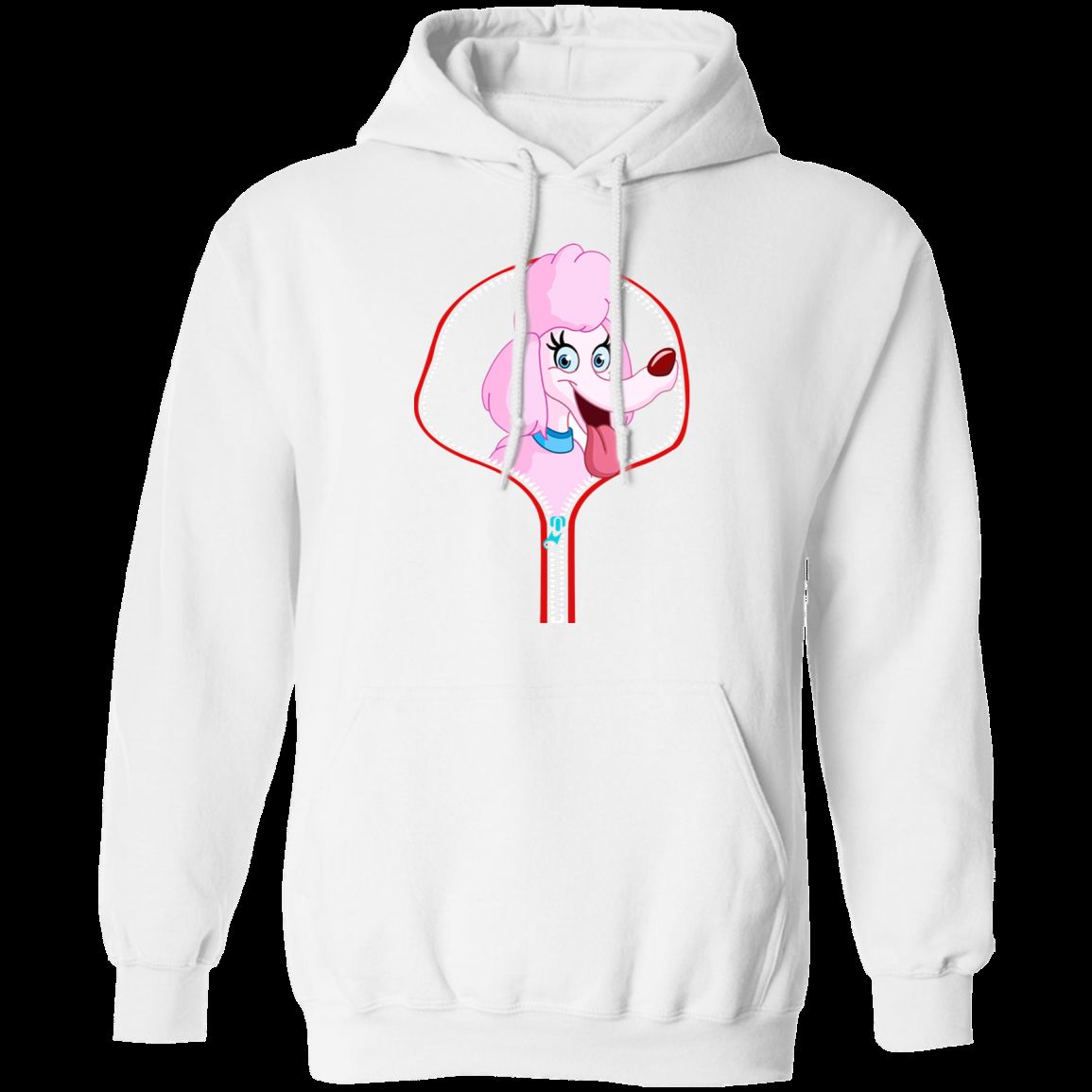 POMERANIAN ZIP-DOWN LADIES Pullover Hoodie - 8 oz Cotton/Poly Blend