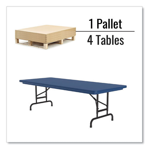 Correll Adjustable Folding Tables - Heavy-Duty, Waterproof, and Scratch-Resistant