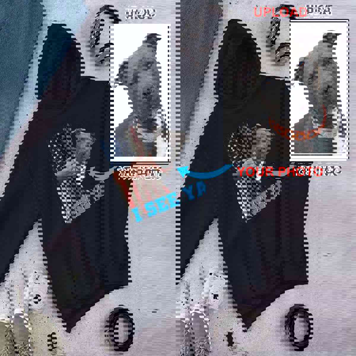 Custom Hoodie with Your Dog's Photo - Personalized Pet Apparel