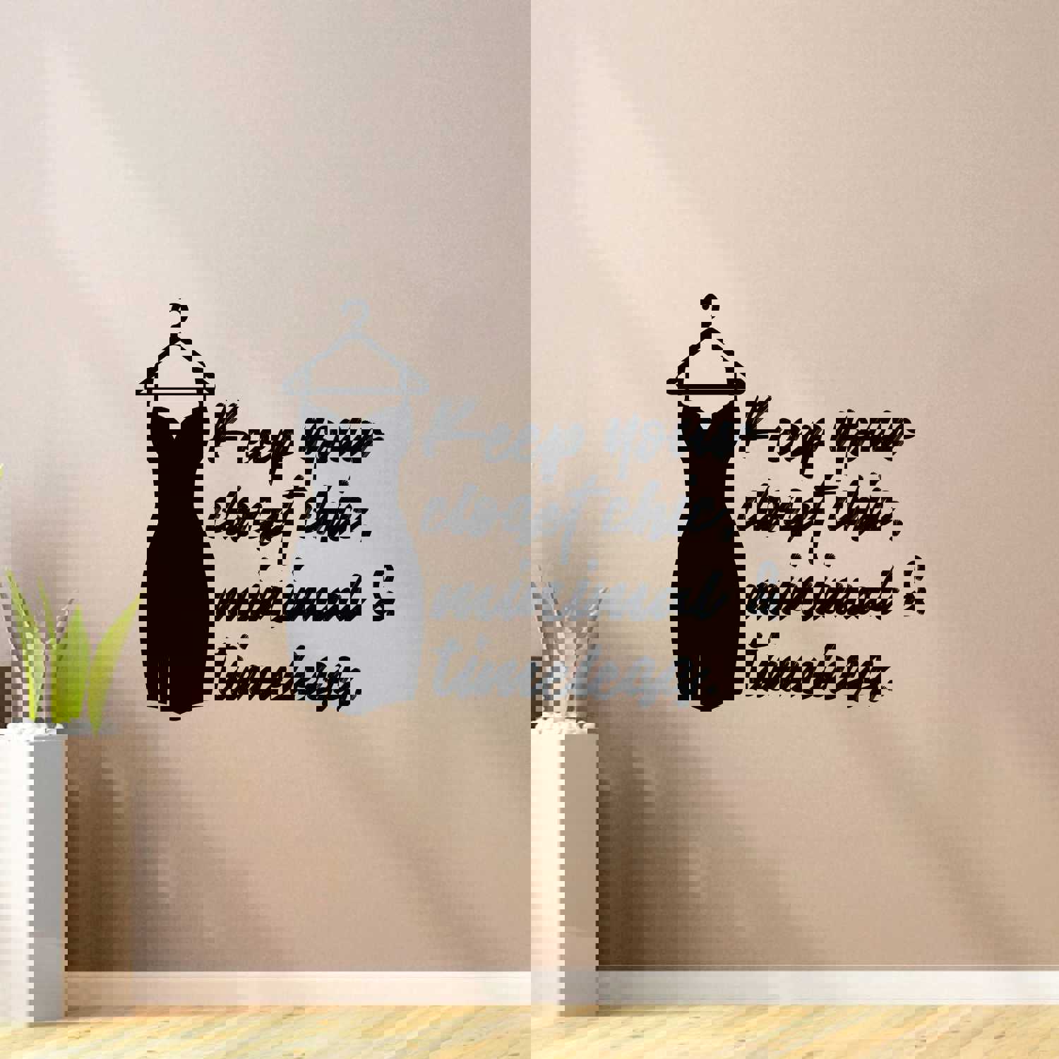Closet Vinyl Wall Art Sticker Decal - Minimal & Timeless Closet Quotes