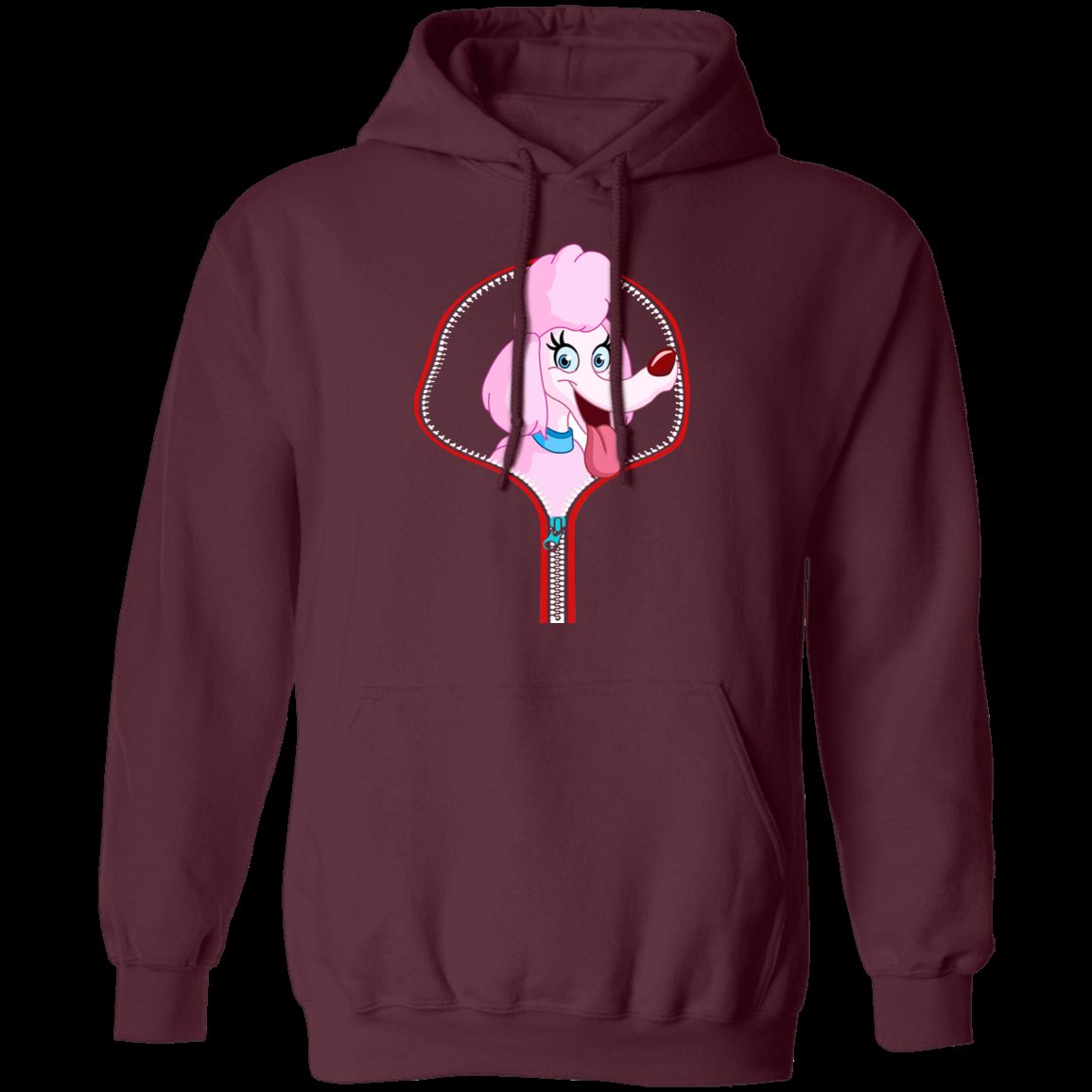 POMERANIAN ZIP-DOWN LADIES Pullover Hoodie - 8 oz Cotton/Poly Blend