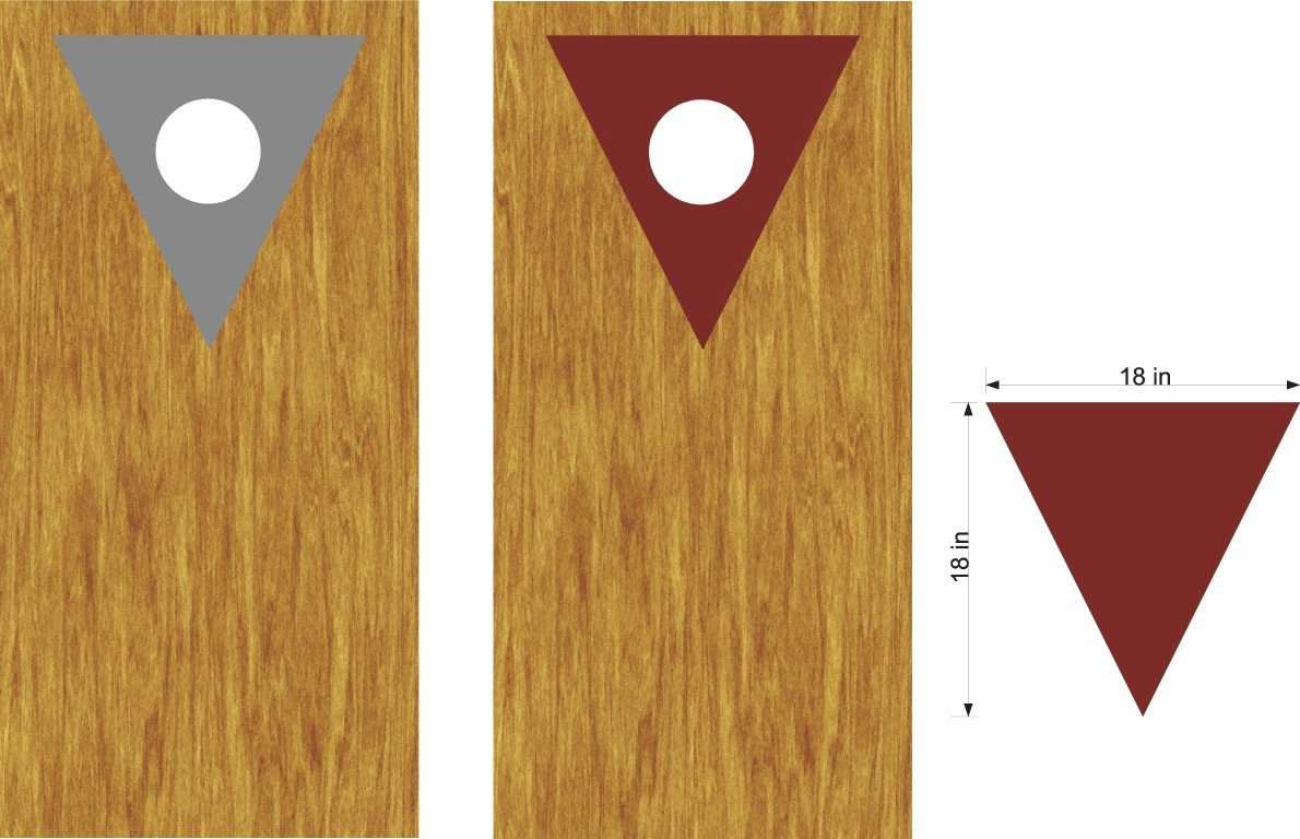 Triangles Decorations Cornhole Board Vinyl Decal Sticker Set