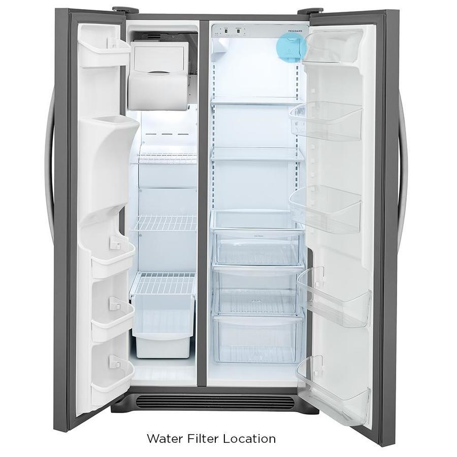 Frigidaire 22-cu ft Side-by-Side Refrigerator with Ice Maker (EasyCare Stainless Steel)