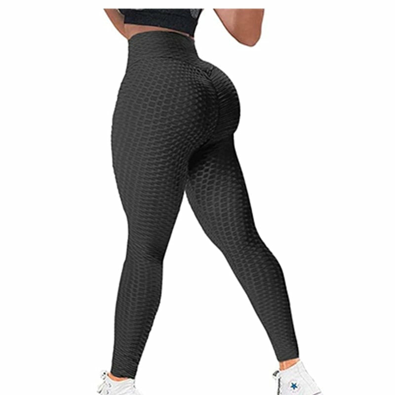 Women's High Waist Yoga Pants - Anti Cellulite Workout Leggings for Fitness & Gym