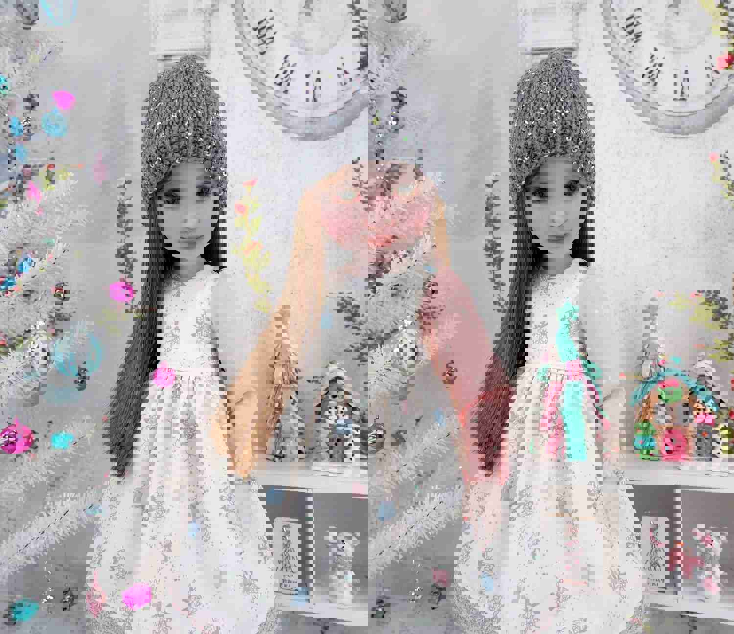 Pastel Noel Dress Ensemble with Boots for Ruby Red Fashion Friends Doll