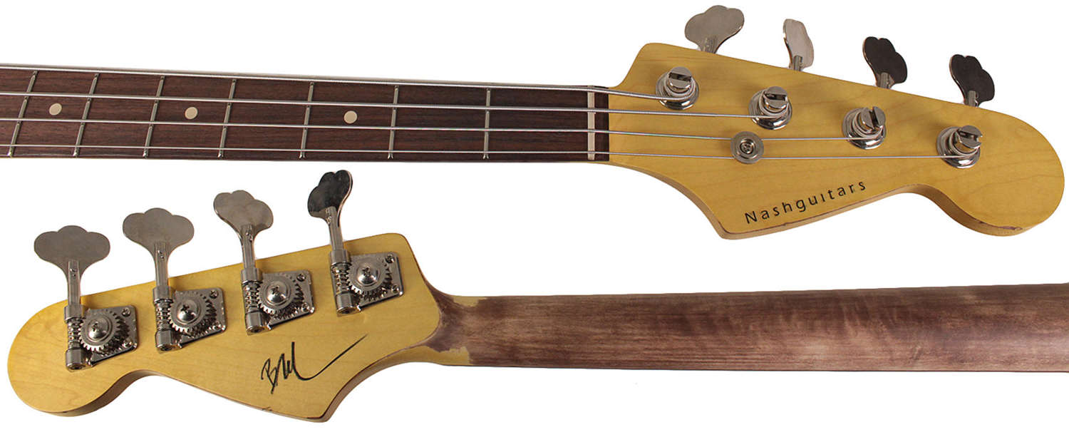 Nash JB-63 Bass Guitar, 3-Tone Sunburst, Tortoise Shell, Light Aging