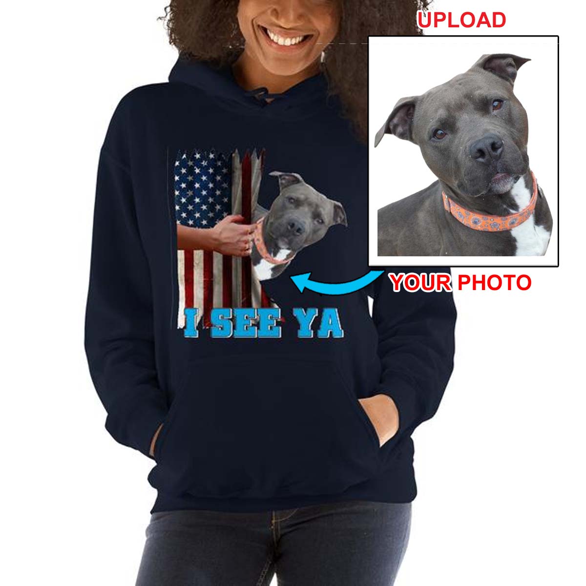 Custom Hoodie with Your Dog's Photo - Personalized Pet Apparel