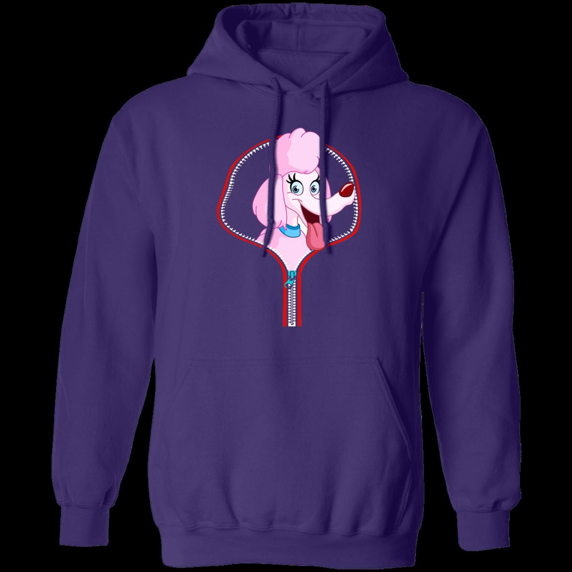 POMERANIAN ZIP-DOWN LADIES Pullover Hoodie - 8 oz Cotton/Poly Blend