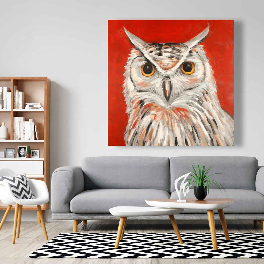 Colorful Eagle Owl Fine Art Gallery Wrapped Canvas 24x36