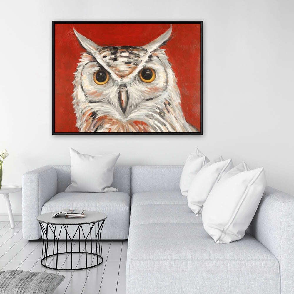 Colorful Eagle Owl Fine Art Gallery Wrapped Canvas 24x36