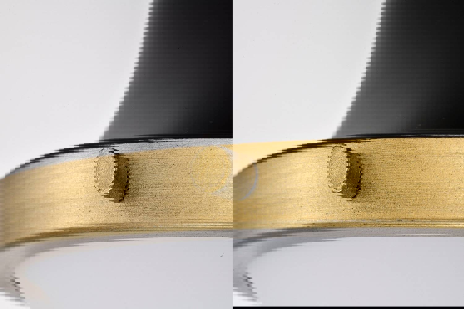 SATCO/NUVO Lafayette 1 Light Flush Mount Fixture 14 Inch Matte Black Finish With Natural Brass Accents And White Opal Glass (60-7905)