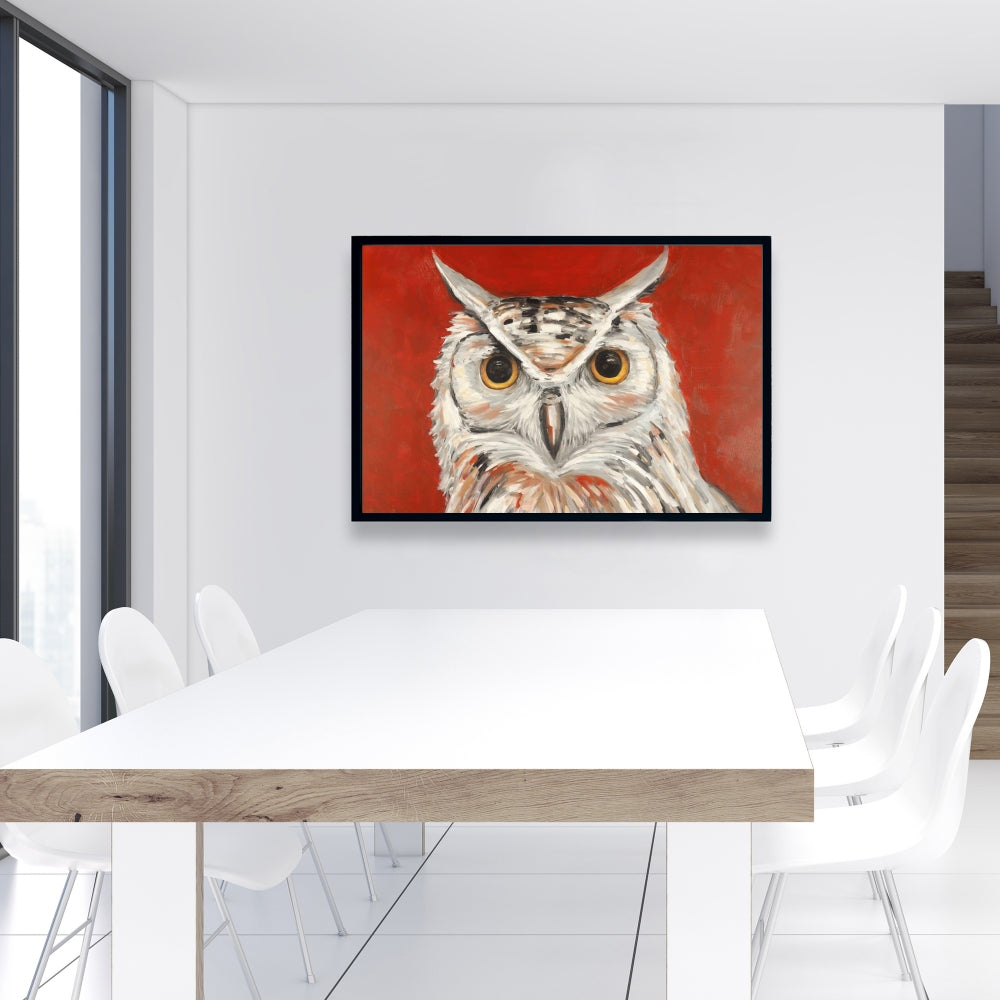 Colorful Eagle Owl Fine Art Gallery Wrapped Canvas 24x36