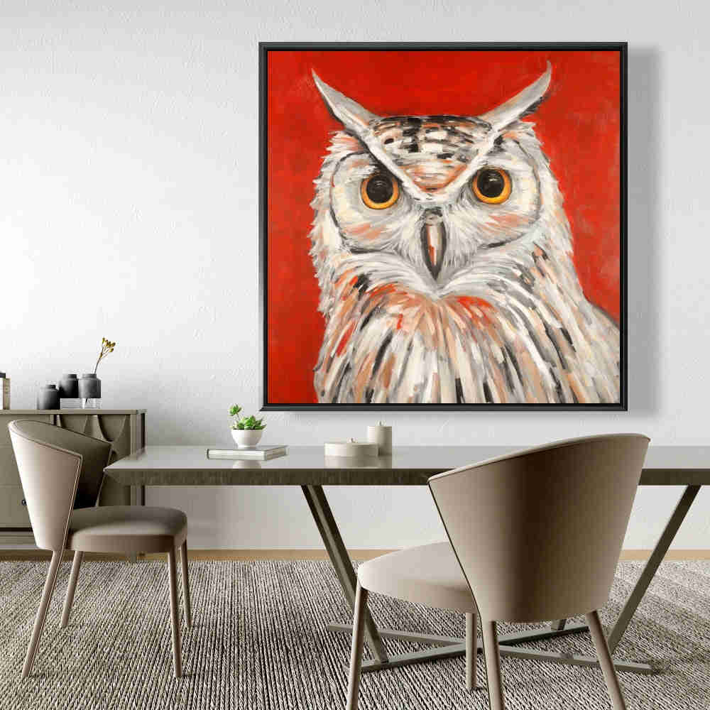 Colorful Eagle Owl Fine Art Gallery Wrapped Canvas 24x36