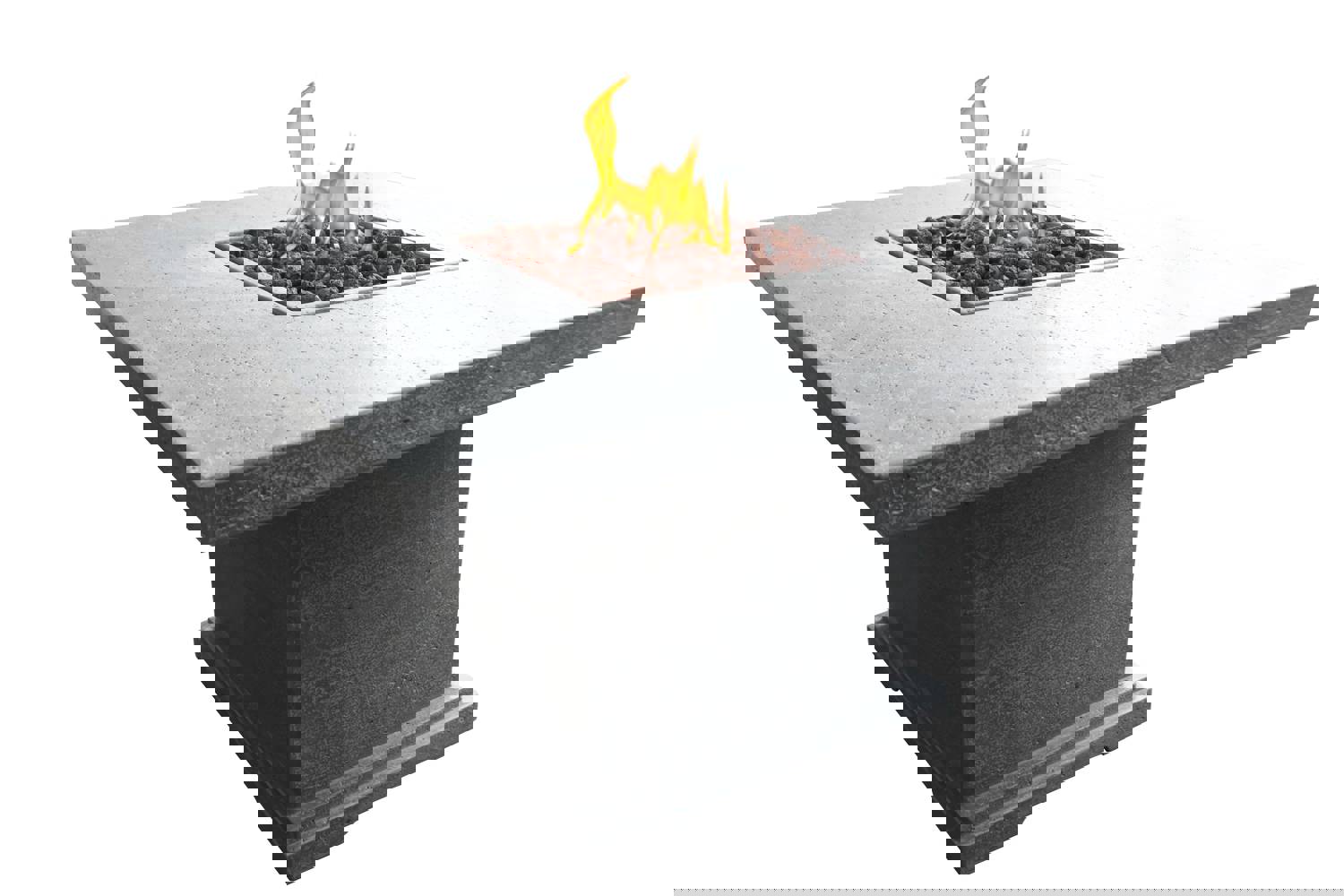 Birmingham 4 Seater Dining Table Natural Limestone Concrete Fire Pit